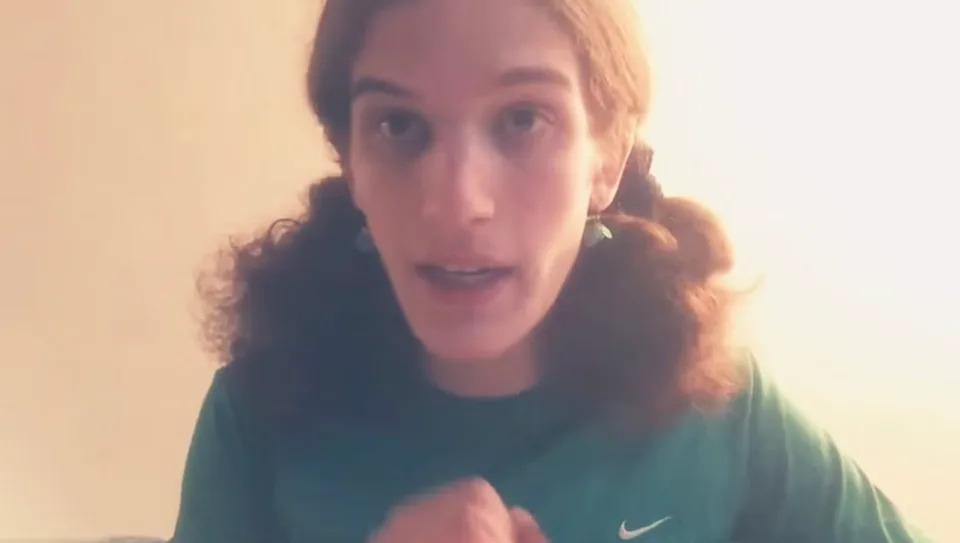Westman, seen here in a screengrab from a video posted on YouTube, was found dead from a self-inflicted gunshot wound after killing two children and wounding 18 other people, police said (YouTube/Robin Westman)