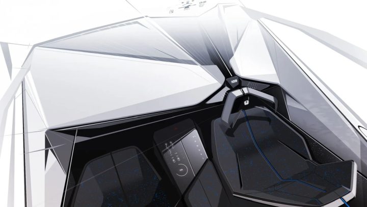 Honda Prelude Interior Design Sketch Render